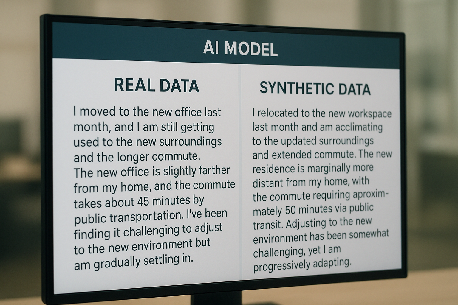 Exploring Inqqa AI's preference for real data over synthetic data in model training, highlighting its impact on privacy and reliability.
